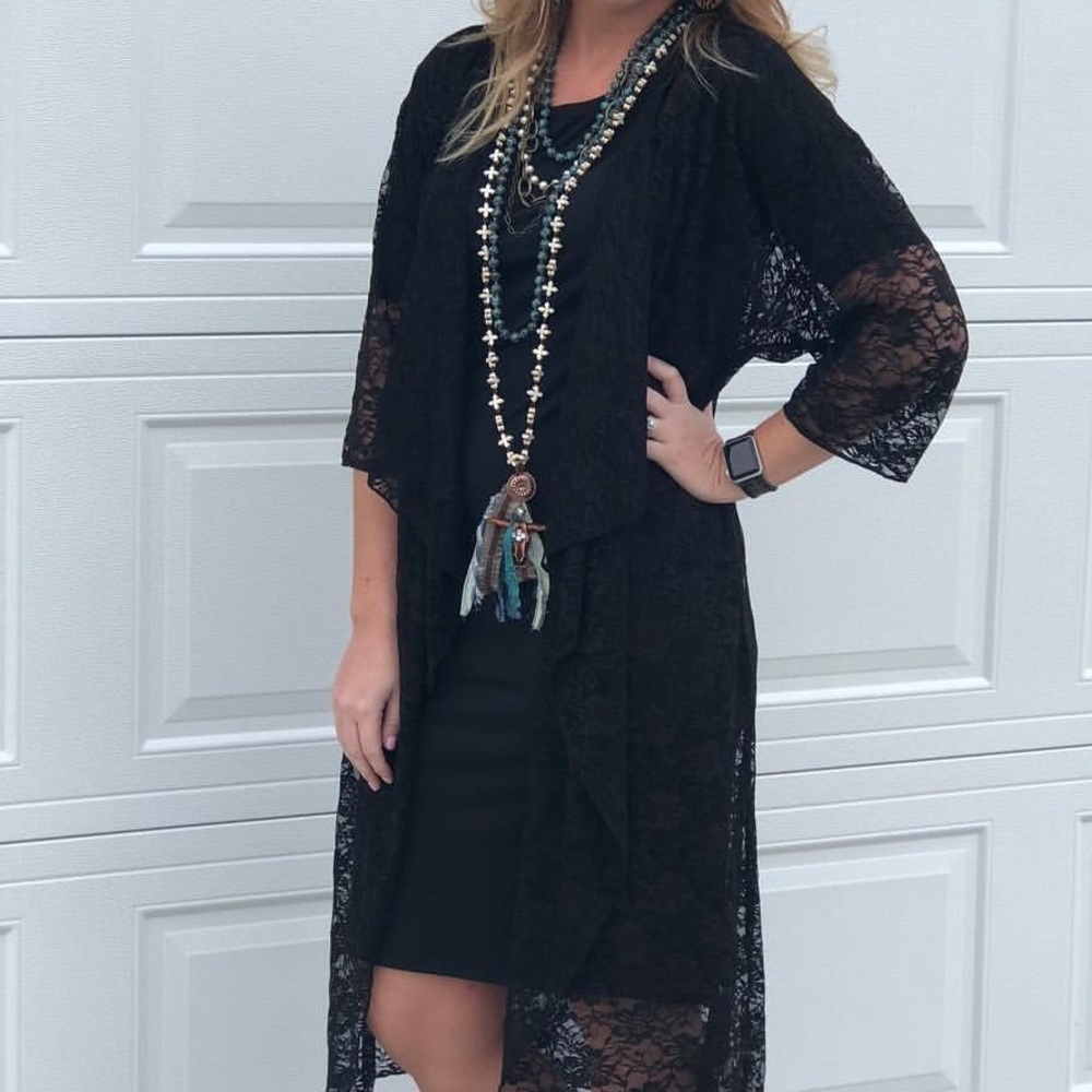 LuLaRoe Black Shirley Duster